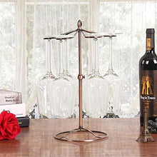 Wine Rack, Wine Rack metallo registrabile supporto di vetro di vino il basamento di vetro di vino rack Organizzatore 6 agganciano Freestanding tavolo Calici Rack Hanger Air Drying System Visualizzazio