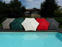 Maffei Art 66 Madera. Ombrellone Esagonale Diametro cm.280 in Tessuto PolyMa. Telaio Effetto Legno. Made in Italy. Colore Ecru