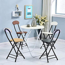 qiuqiu Sedia Vintage Pieghevole con Scale Telescopiche, Sgabello da Bar Pieghevole, Sgabelli in Legno, Sgabello con Schienale, Stabile Come Sedia da Pranzo per Ufficio per Cucina Interna Bagno-Khaki