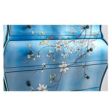ZzheHou Cassettiera Cassettiere Tre Retro Legno Solido Cassetto Governo di Immagazzinaggio Entrata Made Verniciato Anziano Robusto Durevole Semplice E Grazioso (Color : Blue, Size : 90x40x97cm)