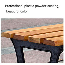 household products Panchina da Giardino in Legno massello da Esterno, Sedile Senza Braccia anticorrosivo in ghisa, Panca da Giardino per Patio Esterno, usata per Portico, Prato