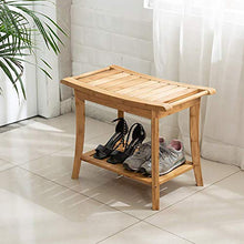jjff Panca per Doccia da Bagno con Maniglie, Sgabello da Doccia per Vasca idromassaggio in bambù, con ripiano Porta Asciugamani, Impermeabile, Perfetto per Uso Interno ed Esterno