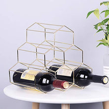 Ferro Wine Rack a Nido d'Ape Contenere 6 Bottiglie per la casa Cucine Forniture Creativo Hexagon Bottle Holder Stand