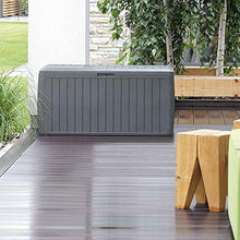 Deuba Baule da Giardino Board Plus 117x47x60cm 290L Contenitore cassapanca Esterno terrazza Patio Balcone Piscina Antracite