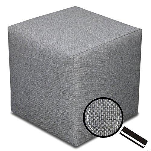 Best for Home - Sgabello a forma di cubo, 40 x 40 x 40 cm, diversi colori (grigio scuro) - Arredi Casa