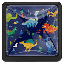 Cartoon dinosauro (2) 3 PCS Pomelli per Porta, Pomolo per Mobile, Pomelli per Mobili con Viti, Maniglia per Armadietto, Pomelli per Porta, Pomelli per Cassetti per Porta, Armadio, Cassetto e Credenza