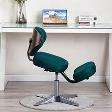 LIUXU Sedia da Studio, Design ergonomico Regolabile in Altezza, Piedini in Lega di Alluminio + Schienale in Legno + Imbottitura in Schiuma può ruotare di 360 °, utilizzata per Studio e Ufficio