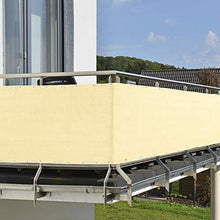 PRIMA GARDEN Balcone Privacy e Protezione dal Vento 500 x 90 cm | Resistente alle intemperie e ai Raggi UV, Idrorepellente e Resistente agli Strappi | Opaco, con Cordino di 12 m (Bianco Sporco)