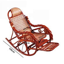 XinQing-Sedia a Dondolo Sedia a Dondolo in Rattan Piscina per Il Balcone del Tempo Libero con poggiapiedi da Massaggio Retrattile 108x62x52cm