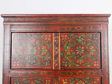 Yajutang - Cassettiera tibetana con motivo floreale dipinto a mano