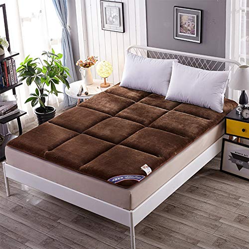 Nileco Peluche Coprimaterasso Trapuntato, Lavabile Materasso Futon Pieghevole per La Casa,dormitorio Studentesco Traspirabilità Giapponese Materasso Tatami Stuoie Morbido-e 120x200cm(47x79inch)
