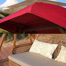 Swing Portico all'aperto, Sedia a Sospensione da Giardino Casa Sedia a Dondolo Casa Balcone Cradle Sedia Doppia Outdoor Swing Sedia Regolabile Baldacchino a baldacchino