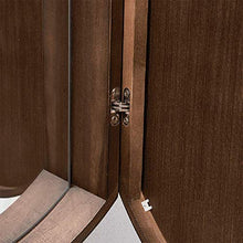 XM-MIRROR Specchio da Bagno Rotondo con mobiletto, Bagno con Armadio a Muro, Specchio per Il Trucco, armadietto dei medicinali con Struttura in Legno a Chiusura lenta a 3 Livelli,Wood Color,70cm