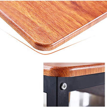 DGHJK Mobili per la casa, tavolino Industriale, Comodino a 2 Ripiani con ripiano portaoggetti, mobili Effetto Legno con Struttura in Metallo, 19,6 `` x 15,7 '' x 19,6 ''