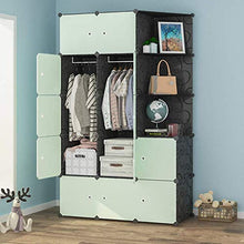 Guardaroba Semplice combinazione Pieghevole Pieghevole Cubetto Organizzatore Plastica Plastica FAI DA TE Mobile Mobile Mobile Mobile Mobile Bookbella portatile (Green) Armadio combinato (Dimensione: 1