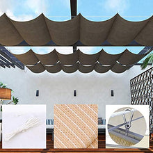 WXQIANG Panno Ombra Panno Versione Aggiornata Tenda Retrattile Esterna Patio Tenda Parasole Vela Traspirante Pergola Marrone, Dimensione Personalizzabile Protezione Solare Protezione Isolamento Calore