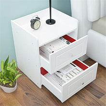 Comodino Tavolino comodino camera da letto francese 2 cassetti comodini comodini Tavolino contenitore multiuso tavolini set comodino lato letto ( Colore : Bianca , Dimensione : 37.5*32*45cm )