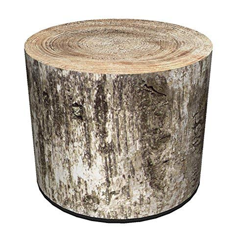 Pouf da giardino per sedersi puffer pouf rotondo ottomano mobili da giardino (BIRCH-TREE)