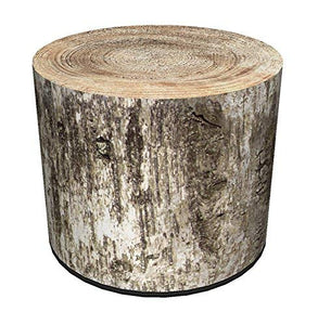 Pouf da giardino per sedersi puffer pouf rotondo ottomano mobili da giardino (BIRCH-TREE)