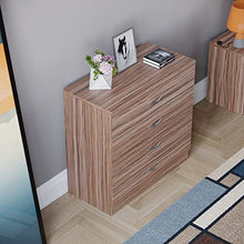 Vida Designs Noce cassettiera, 4 cassetti con Maniglie in Metallo e corridori, Sistema Unico con Guide, Riano mobili per Camera da Letto