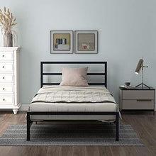 WGYDREAM Letto Letto Singolo con Struttura in Metallo Massello Nero con Testata Letto Singolo con Testiera Ampio Spazio di Archiviazione per Adulti Bambini Bambini, 90 X 200 Cm
