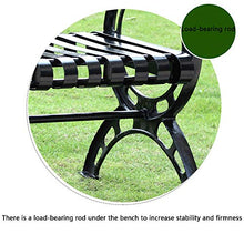 Outdoor sports Terrazza panchina da Giardino, Seduta da Esterno in Metallo con braccioli, Sedile di Riposo Giornaliero Impermeabile e con Protezione Solare, Adatto per 2-3 Persone