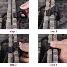 Clip 10pcs Rattan mobili Clips mobili, divano Fibbia connettore divani in rattan sezionale connettore sedia Fastners Clip per Mobili da giardino (nero-Medium)