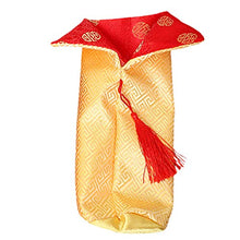 Amosfun Abito di Broccato Cinese Copertura Della Bottiglia di Vino Vestito Della Cina Cheongsam Sacchetti di Vino Sacchetti di Champagne per Il Matrimonio Festa di Festival di Primavera Cinese (D'oro)