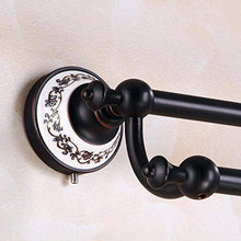PYROJEWEL Mensole Bagno Bar Bar Rack Appendiabiti Un/Bronzo Nero Ceramica Asta Doppia Barra/Vasca di Rame for Il Bagno mensola da Bagno