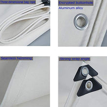 HAOXIANG Telo di Tela Cerata Impermeabile Tela di Canapa Positiva Resistenza all'Usura PVC Inverso Resistenza A Strappo/Strappo per Tenda, Barca, Piscina, Rimorchio E Camion, 500 G/M²,Bianca,4mx5m