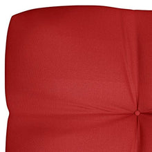 vidaXL Cuscino per Schienale Rosso 120x40x12 cm in Tessuto