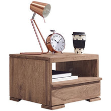 FineBuy Comodino Letto Legno Massello Acacia 40x30x40cm Stile Moderno | Consolle Notturna con cassetto | Comodino da Notte