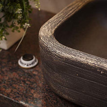 Yxx max -Lavabo Bacino del dispersore di Ceramica controsoffitto, Retro Art Bacino Square Hotel Domestica lavandino del Bagno (42x42x15cm) Lavandino del lavabo