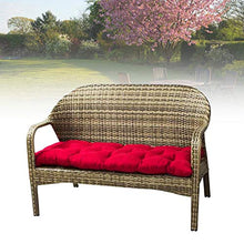 Beenle-Icey Cuscino Lungo Per Panca Con Lacci Di Fissaggio, Cuscino Per Panca Da Giardino, Rettangolare, Spazioso Comodo E Spesso, Per Panchine Da Giardino E Dondoli E Interni 100*50cm (Vino rosso)