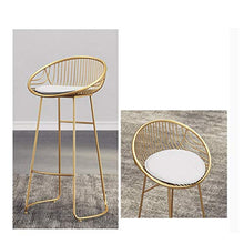 Zhangmeiren Sgabello Alto Moderno Minimalista in Ferro Battuto Alto Tavolo da Bar Sgabello da Bar Sedia da Pranzo (Size : 60cm)