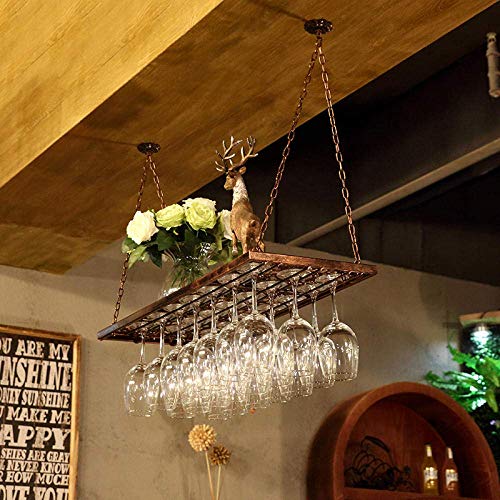 NMDCDH Portabottiglie per Vino da Bar sospeso, Appendiabiti in Vetro Champagne Vintage, mensola, portaoggetti Decorativo, Appendiabiti da Bar, portabottiglie per Bicchieri da Vino rovesci