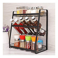LYM &ripiano di stoccaggio Mensole della Cucina, Spice Rack a Parete Multifunzione Domestica scaffalatura a 3 Strati da Terra Scaffale di Finitura