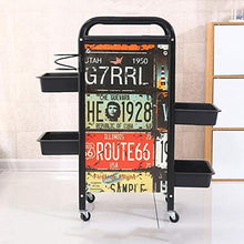 YIN YIN Carrello per ripiani Carrello for ripiani, carrello for tintura for parrucchiere retrò in ferro battuto carrello mobile for parrucchiere conveniente for grandi spazi, 4 colori, 38X30X82CM Carr