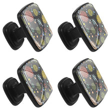 Motivo floreale grigio 4 PCS Pomelli per Porta, Pomolo per Mobile, Pomelli per Mobili con Viti, Maniglia per Armadietto, Pomelli per Porta, Pomelli per Cassetti per Porta, Armadio, Cassetto e Credenza