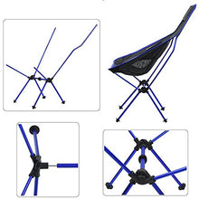 Sedia pieghevole da picnic, pesca, campeggio, escursioni, viaggi e sport, con altezza regolabile e supporto fino a 150 kg, fornita con borsa per il trasporto, Royal Blue