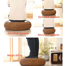 LTINN Cuscino per Sedile Piatto Imbottito, Traspirante e Ecologico, Cuscino in Tatami Intrecciato a Mano Ideale per Zen, Pratica Yoga o Meditazione del Buddha