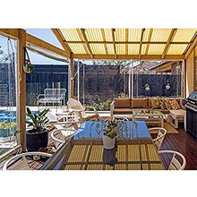 LSXIAO Trasparente Tende per Terrazze, Telone Resistente, Impermeabile A Prova di Vento con Occhiello E Gancio per Tettoie, Gazebo, Portico, Balcone (Color : Clear Yellow, Size : 2.1x2.5m)