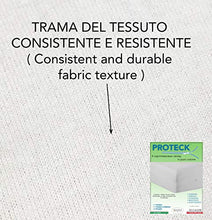 Tex family COPRIMATERASSO PROTECK con Cerniera Zip in Jersey di Puro Cotone Elasticizzato - 1 Piazza