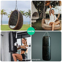 everlar® Sospensione a Molla per Sedia a Dondolo I EU Made I Girevole + Fune di sicura + 2 moschettoni I Sicura Oscillazione e Giro della Sedia a Dondolo, Sacco da punzonatura, Altalena Amore I 100kg
