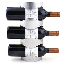 Scaffale in acciaio inox per bottiglie di vino, 2 misure a scelta, Acciaio INOX, Weinregal 3 Flaschen