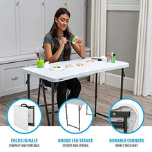 Lifetime Tavolo Rettangolare a Persone, 1,2 x 0,6 m (122 x 61 cm) con 3 Altezze Regolabili da 22/29/36 Pollici (56/74/91 cm), white, plastica