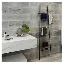Appendi Asciugamani Bagno, Grande Scala portasciugamani a 6 pioli per Asciugamani, Coperte o giornali, Piantana Porta Asciugamani Bagno in Metallo per Bagno ufficioBlack