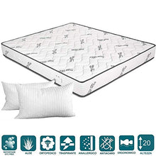 EVERGREENWEB - Materasso Matrimoniale 160x190 in Aloe Vera e Waterfoam Ortopedico Alto 20 cm, Tessuto Antiacaro Rivestimento Effetto MASSAGGIANTE per Tutti Letti e Reti