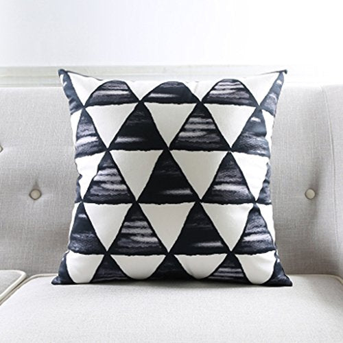 MEILING Bianco e Nero Geometrico Divano Cuscino Morbido camoscio Nordic Astratta Modello Decorativo tra Cuscini Decorativi (Colore : 45cm-with A Core)