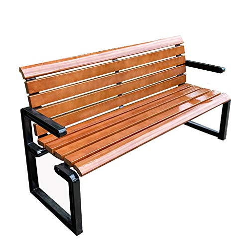 Panchina da Giardino Panchina da Esterno,Struttura In Ghisa E Sedili In Legno Massello Anticorrosivo Panchine da Terrazza,Con Schienale E Bracciolo Balcone Per Il Tempo Libero Panchina del Parco